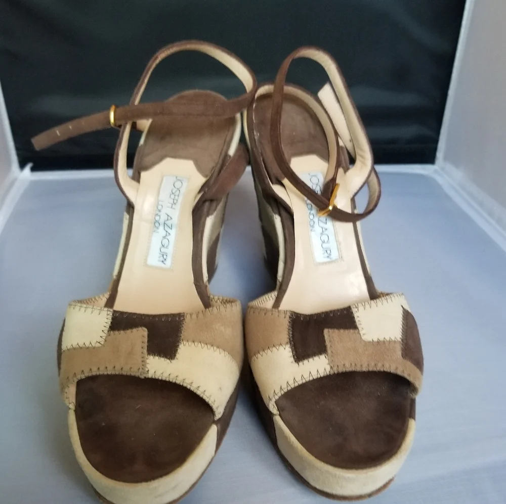 Joseph Azaguri wedge platform sandals - Picture 2 of 7